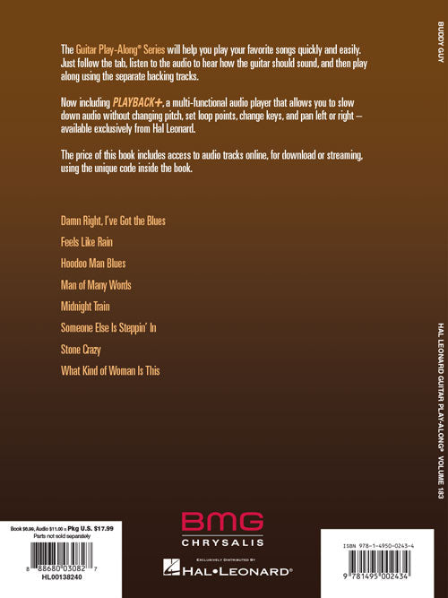 Guy, Buddy - Guitar Play-Along Vol. 183 - Book/Online Audio