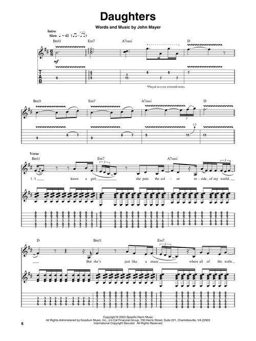 Mayer, John - Guitar Play-Along Vol. 189 - Book/Online Audio