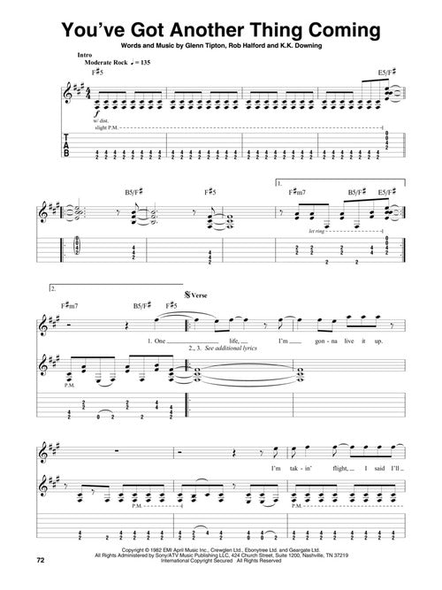 Priest, Judas - Guitar Play-Along Vol. 192 - Book/Online Audio