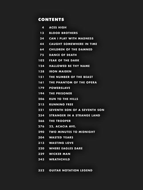 Iron Maiden - Guitar Tab - Guitar Recorded Versions