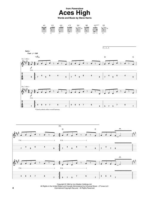 Iron Maiden - Guitar Tab - Guitar Recorded Versions