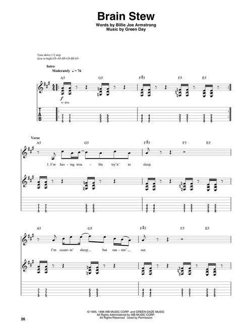 Green Day - Guitar Play-Along Vol. 165 - Book/Online Audio