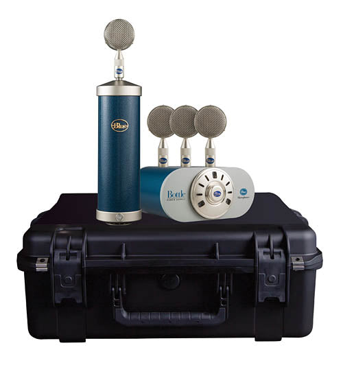 Bottle Mic Locker - Custom Hammer-Tone Blue