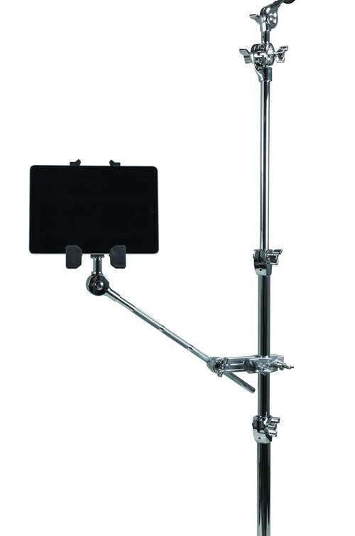 Tablet Mount with Long Boom Arm and Grabber Clamp