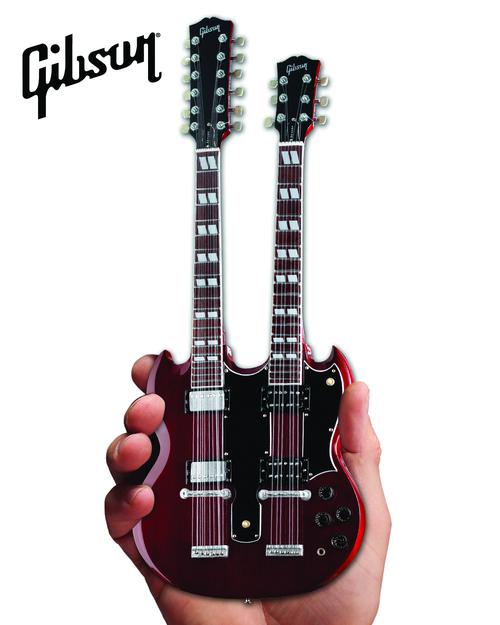 Gibson SG Eds-1275 Doubleneck Cherry Mini Guitar Replica