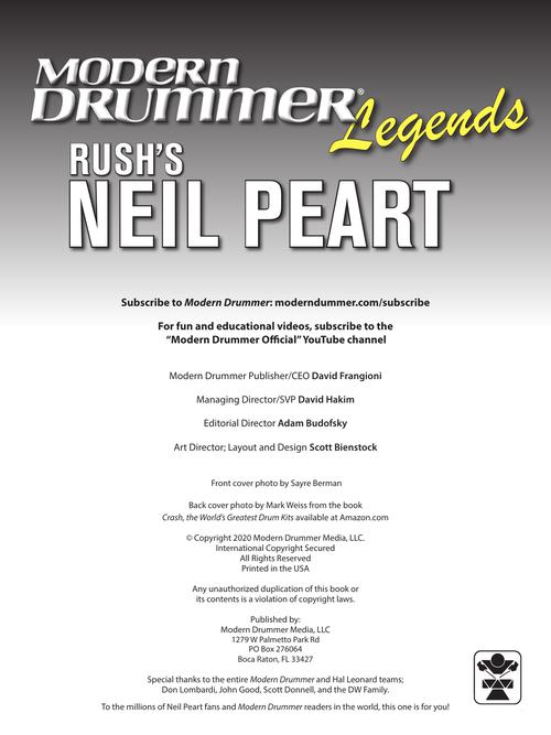 Modern Drummer Legends: Rush's Neil Peart