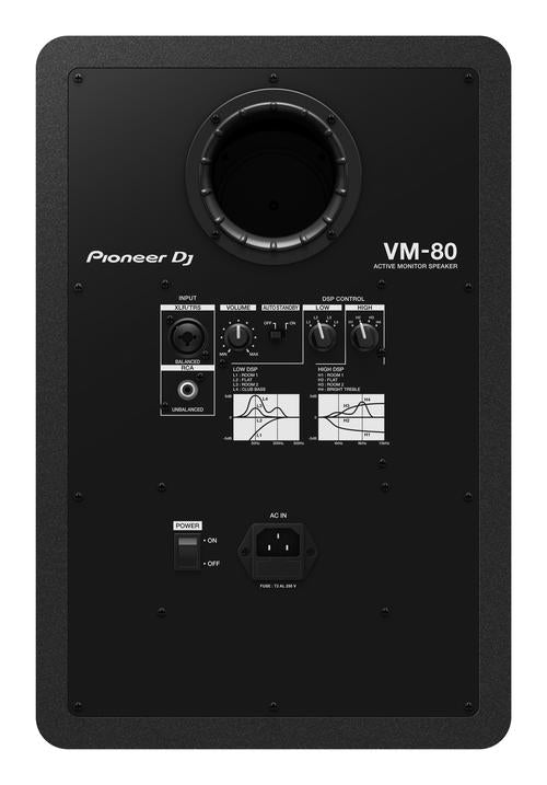 VM-80 120W Powered Studio Monitor Single - Black - Black