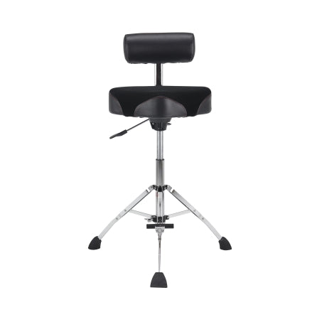 Gibraltar 9808HMTB Tall Hydraulic 16-inch Cordura Saddle Stool with Backrest and Footrest
