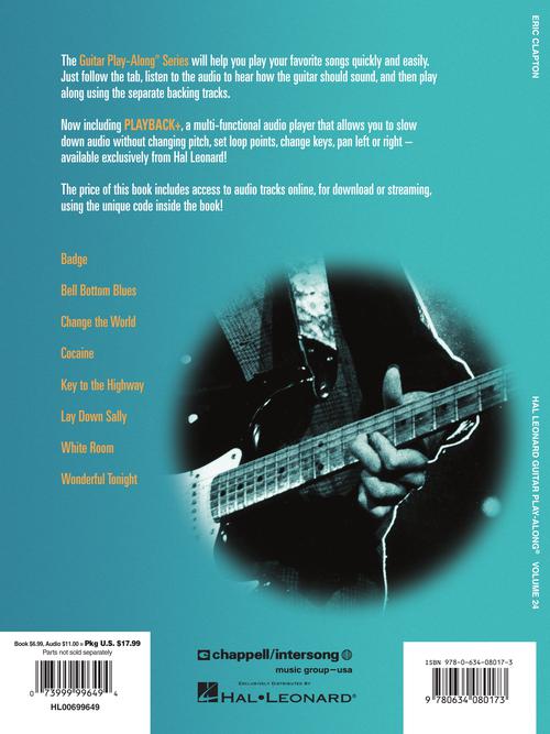 Clapton, Eric - Guitar Play-Along Volume 24 - Book/Online Audio