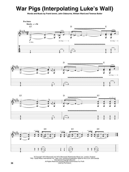 Black Sabbath - Guitar Play-Along Volume 67 - Book/Online Audio