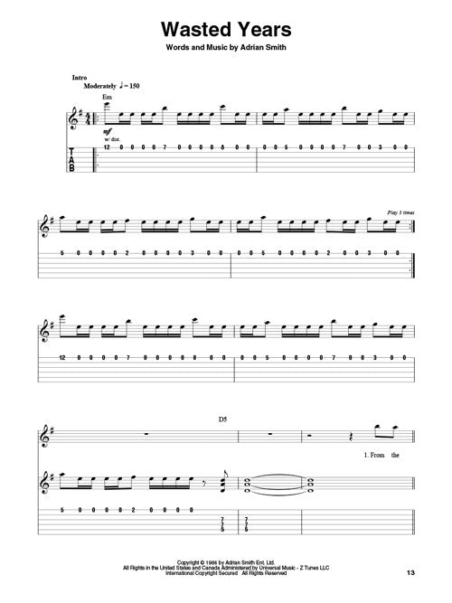 Iron Maiden - Guitar Play-Along Vol. 130 - Book/Online Audio