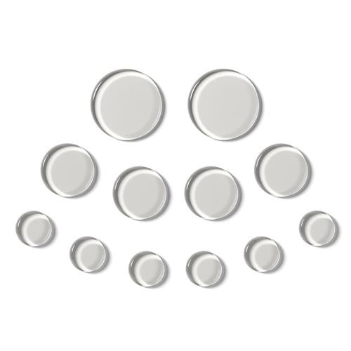 Slapklatz Pro - 12 Gel Pads W/pro Case - Clear Drum Damper Gels - Clear