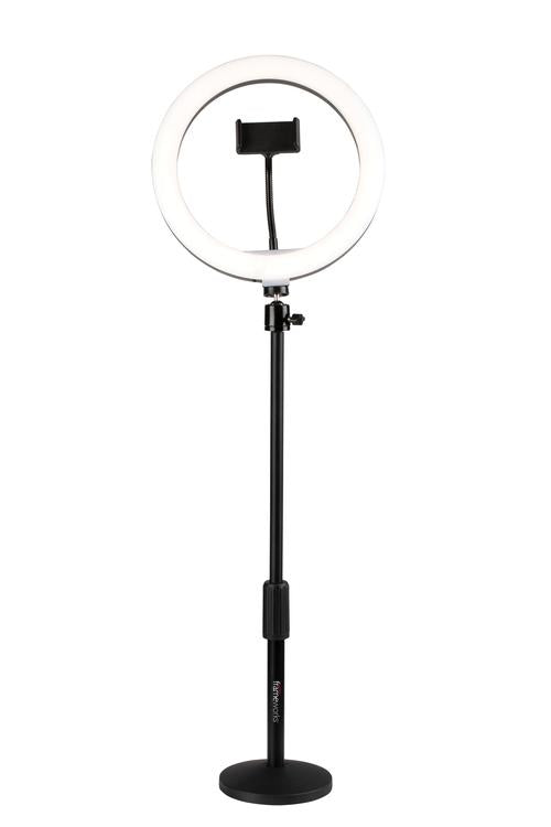 Ring Light Round Base Desktop Stand W/ Phone Clamp