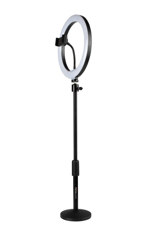 Ring Light Round Base Desktop Stand W/ Phone Clamp