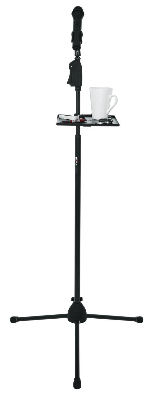 Gator Frameworks Small Microphone Stand Clamp-on Utility Shelf, Capacity Up To 10lbs.
