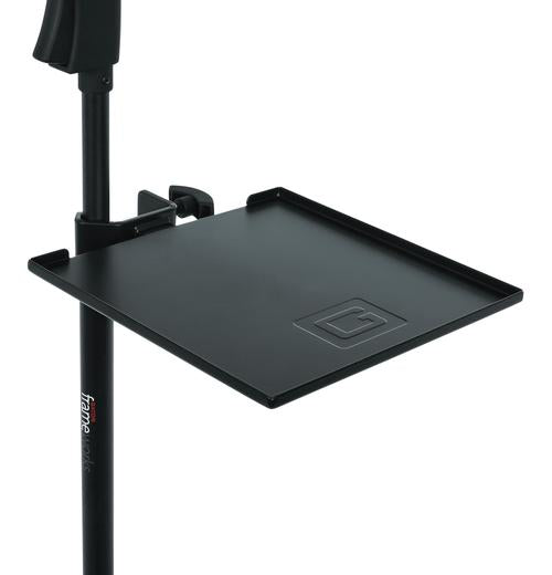 Gator Frameworks Small Microphone Stand Clamp-on Utility Shelf, Capacity Up To 10lbs.