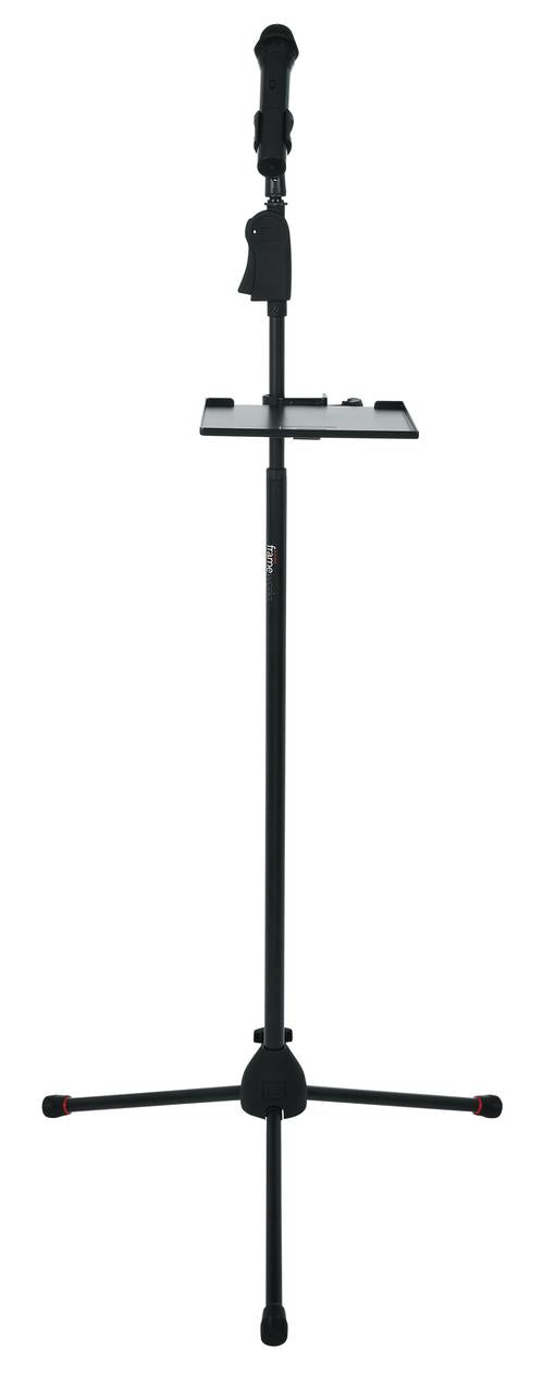 Gator Frameworks Small Microphone Stand Clamp-on Utility Shelf, Capacity Up To 10lbs.