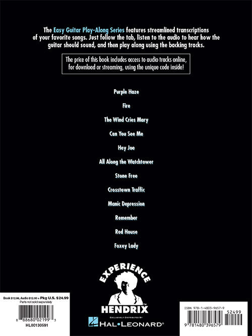 Hendrix, Jimi - Smash Hits - Easy Guitar Play-Along Vol. 14 - Book/Online Audio