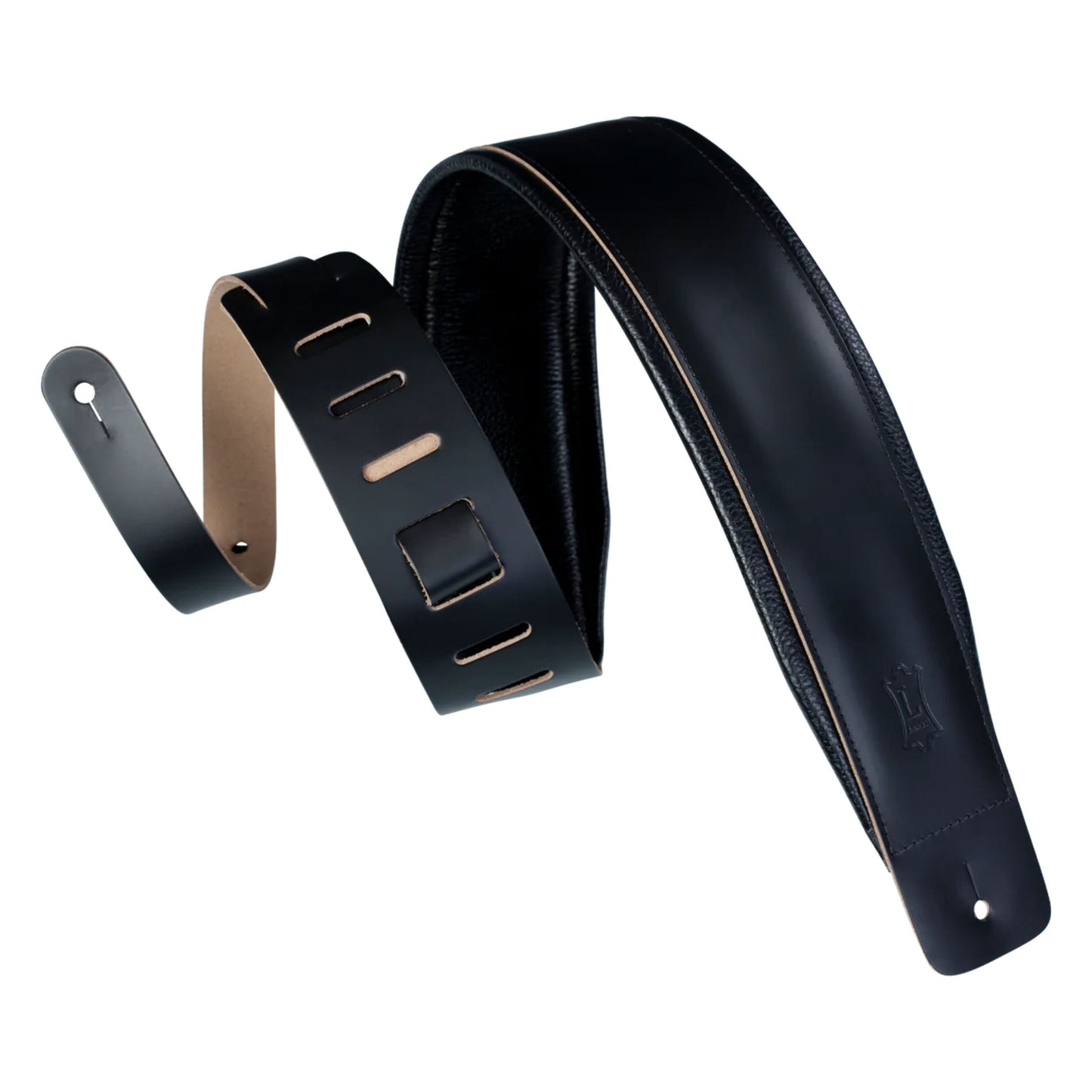 Larsen Leather Deluxe Series Guitar Strap - Black