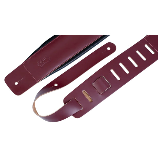 Larsen Leather Deluxe Series Guitar Strap - Burgundy