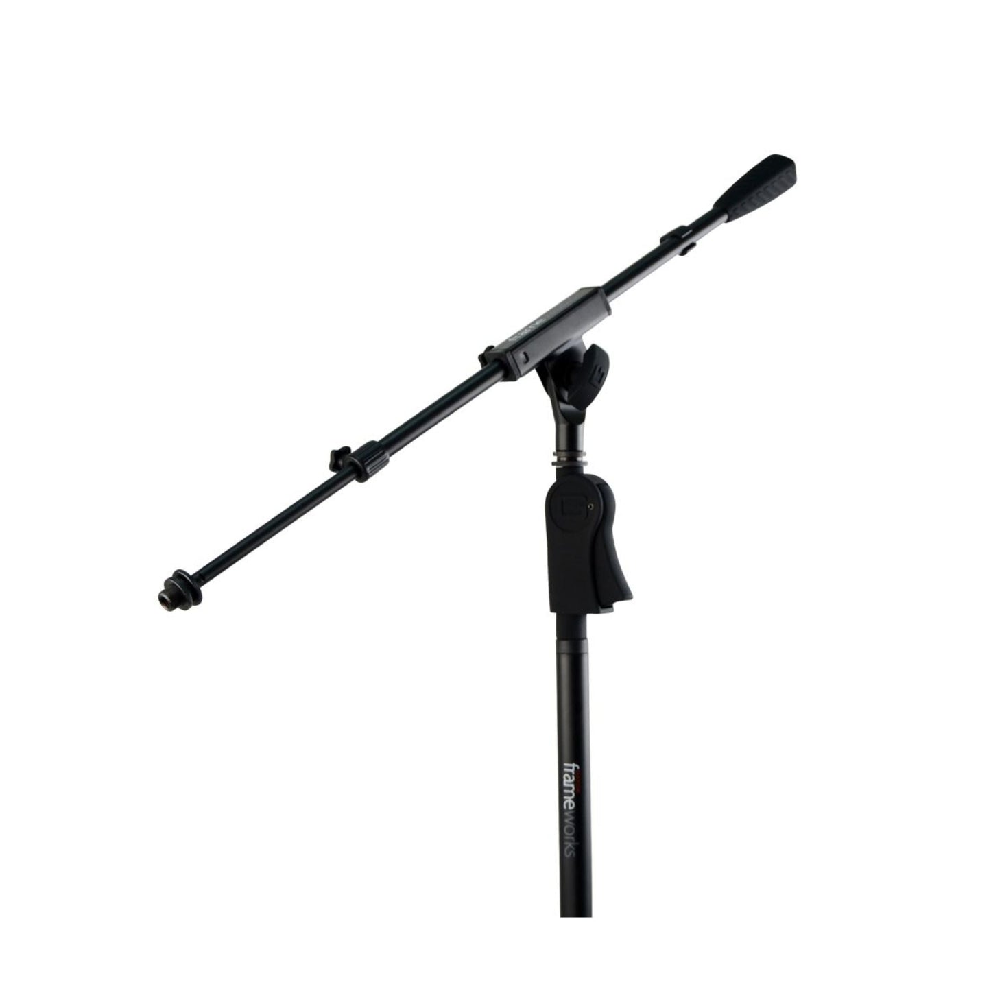 Frameworks Tripod Mic Stand With Telescoping Boom And Deluxe One-handed Clutch