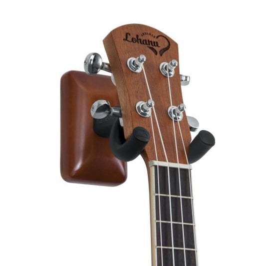 Frameworks Wall Mounted Ukulele/Mandolin Hanger with Mahogany Mounting Plate