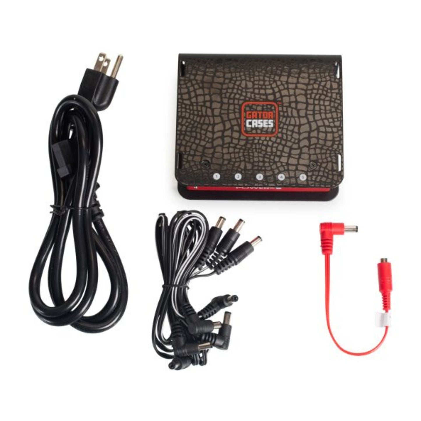 Pedal Board Power Supply with 5 Isolated Outlets