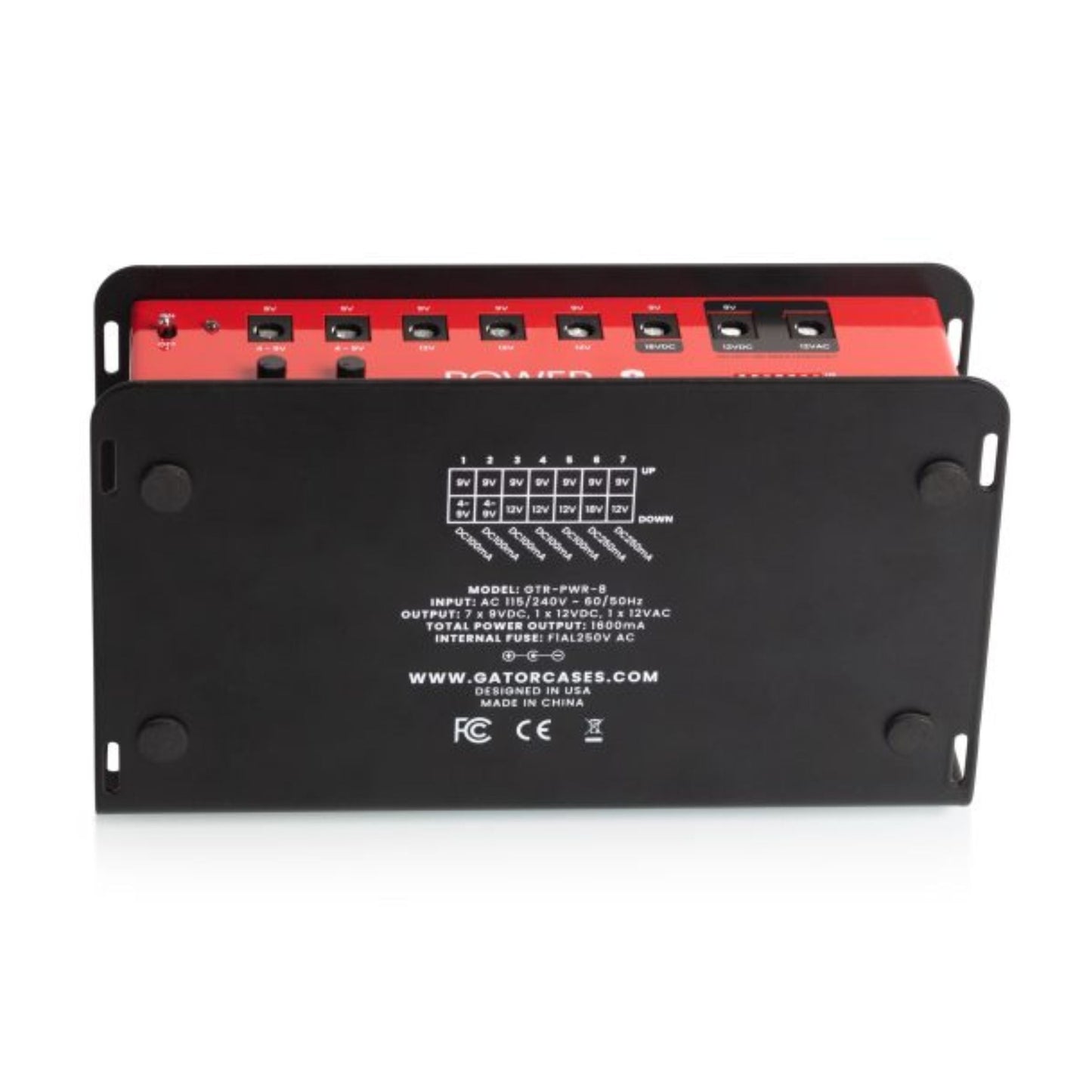 Pedal Board Power Supply with 8 Isolated Outlets