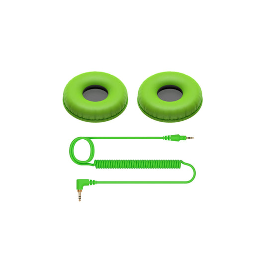 Green Accessory Pack For Pioneer HDJ-CUE1 Headphones