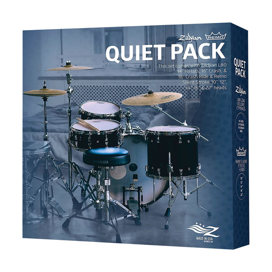 L80 Quiet Pack - Low Volume Cymbals w/ Remo Silentstroke Heads