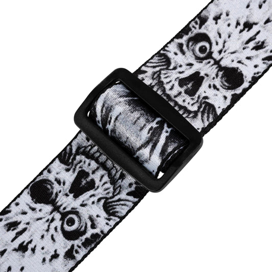 Polyester Guitar Strap - Zombie Skull