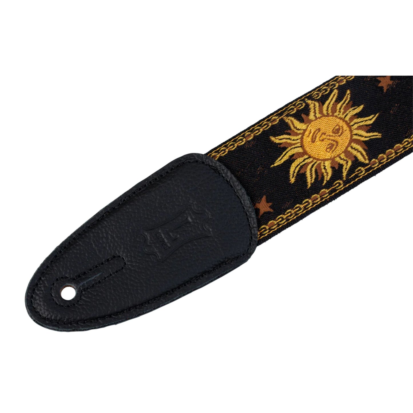 Sun Motif Series Guitar Strap - Black
