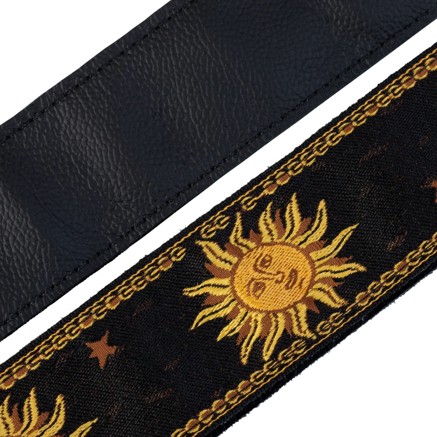 Sun Motif Series Guitar Strap - Black