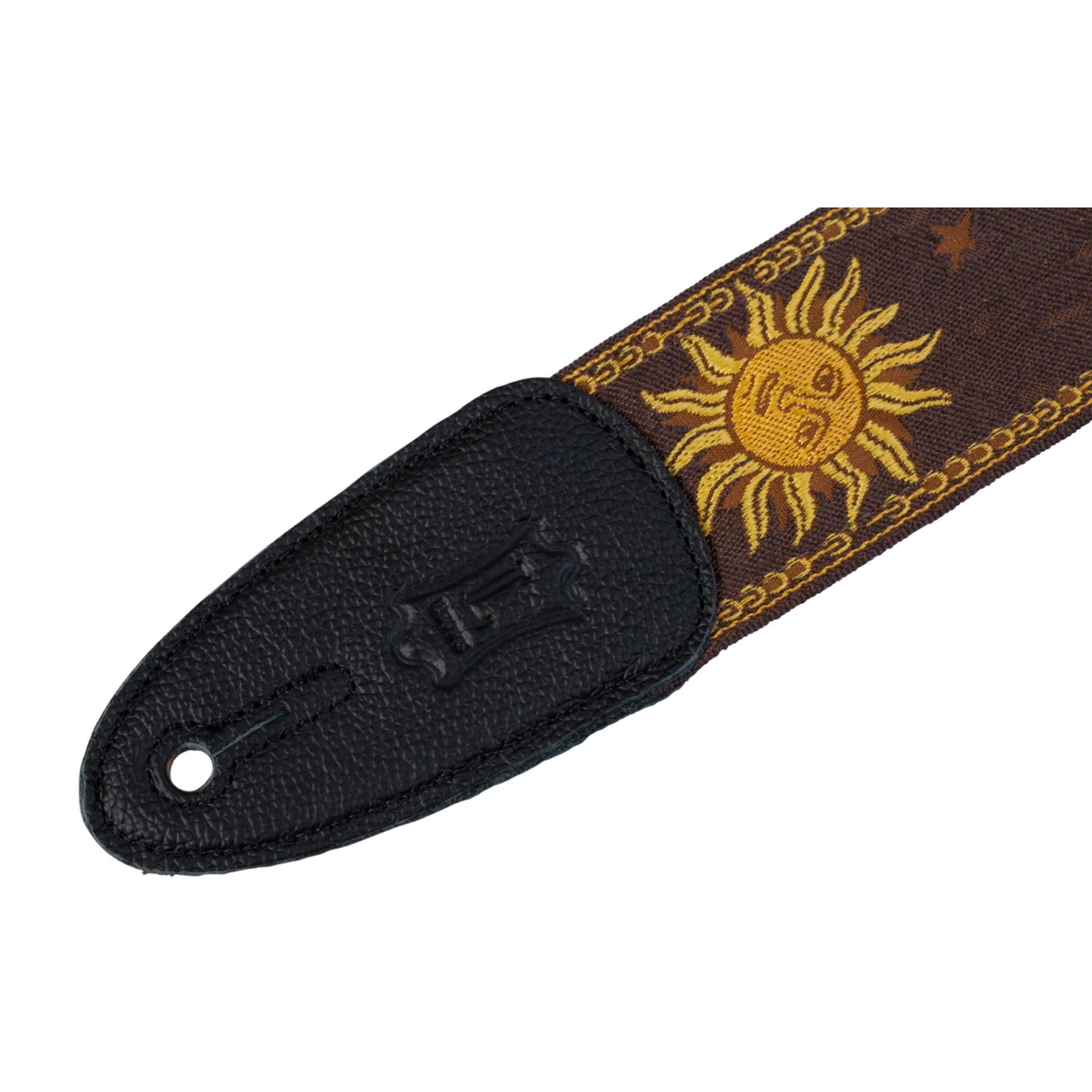 Sun Motif Series Guitar Strap - Brown