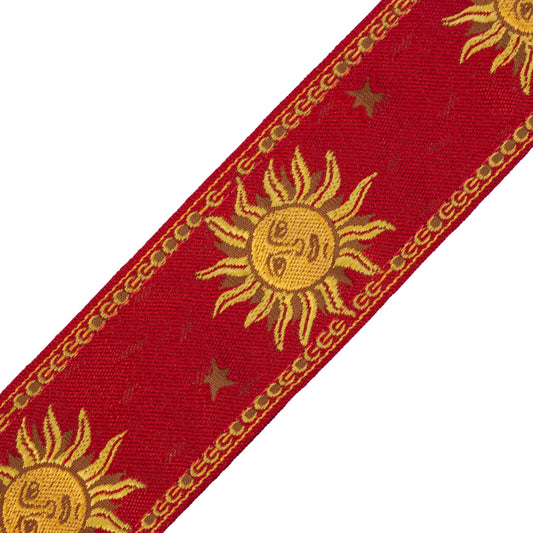 Sun Motif Series Guitar Strap - Red