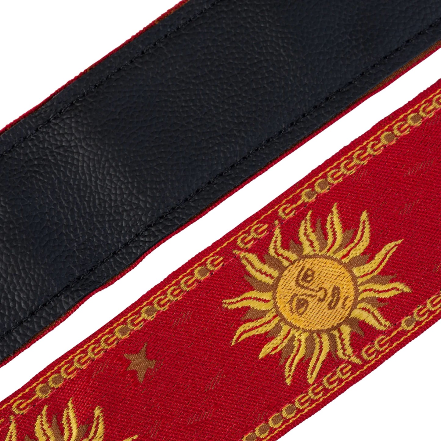 Sun Motif Series Guitar Strap - Red