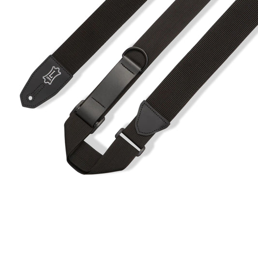 Right Height Polyester Guitar Strap - Black