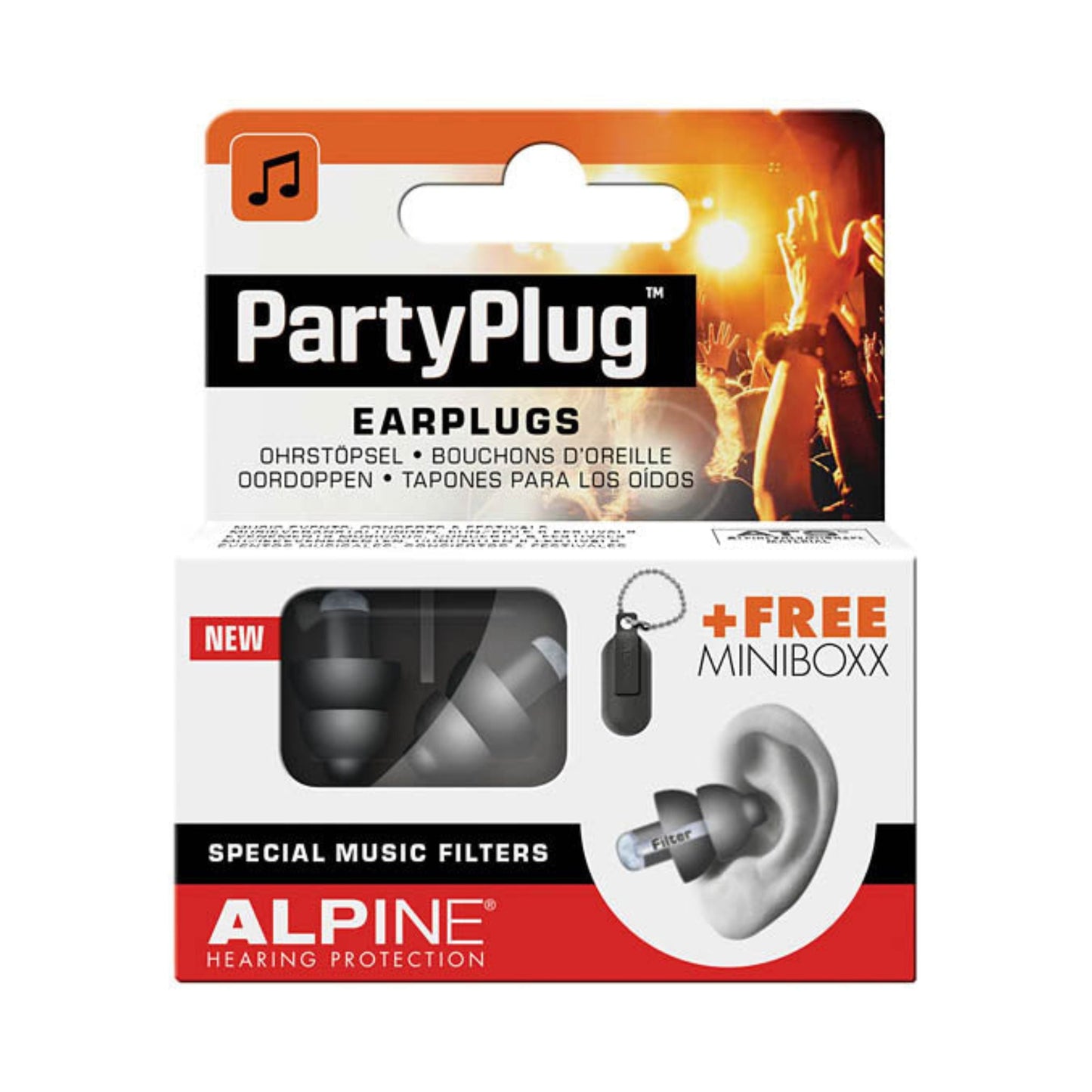 PartyPlug Earplugs - Black - Individual Pack