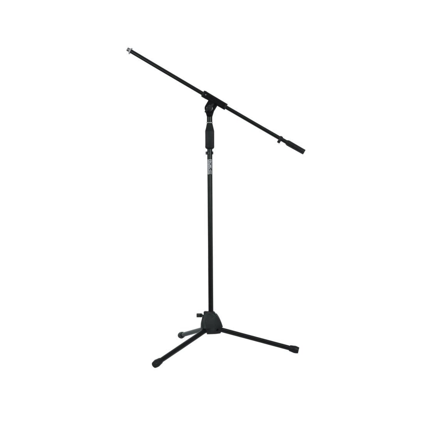 Rok-it Tubular Microphone Stand With Fixed Boom Included. Tripod Design For Compact Storage