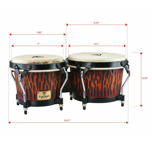 Supremo Series 7" & 8-1/2" Bongos - Chiseled Orange
