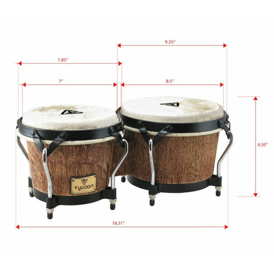 Supremo Select Series 7" & 8 1/2" Bongos - Island Palm Finish