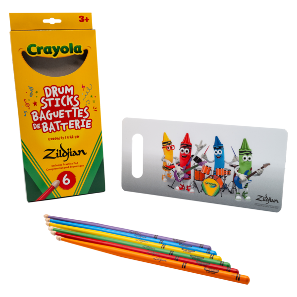 ZILDJIAN x CRAYOLA KIDS DRUMSTICKS + PRACTICE PAD