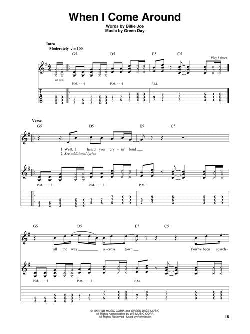 Green Day - Easy Guitar Play-Along Volume 10 - Book/Online Audio