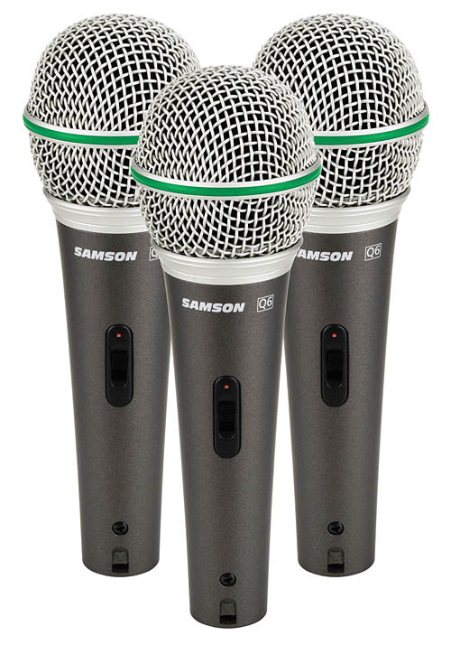 Q6 Dynamic Supercardioid Handheld Mic - 3-Pack