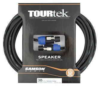 Tourtek Speaker Cables - 30-Foot Speaker Cable & 2 Speakon Connectors