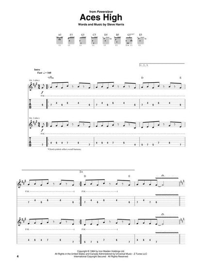Iron Maiden - Guitar Tab - Guitar Recorded Versions