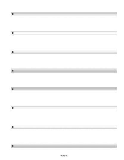 Hal Leonard Drum Manuscript Paper
