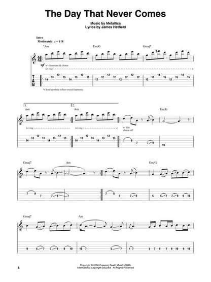 Metallica - 1991-2016 - Guitar Play-Along Vol. 196 - Book/Online Audio
