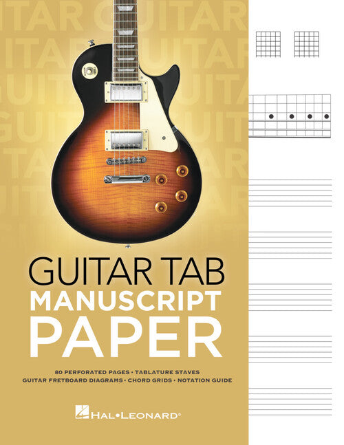 Guitar Tab Manuscript Paper - Spiralbound