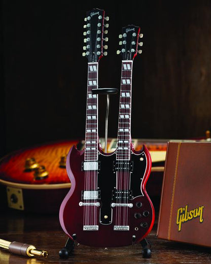 Gibson SG Eds-1275 Doubleneck Cherry Mini Guitar Replica